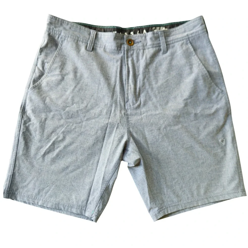 Vissla Hybrid Walkshorts Heather Stretch Upcycled Size 33-34 Skater Y2K Style